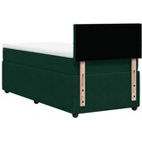 Box spring krevet s madracem tamnozeleni 90x190 cm baršunasti | shoptok.hr