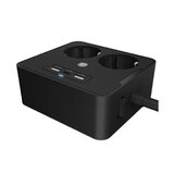 Icybox podaljšek 1,9m za dve 220V vtičnici in USB polnilnik 2xUSB-A in 1xUSB-C - IB-MPS2220B-CH | Shoptok.si
