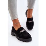 VINCEZA Black Suede Women's Moccasins with Decoration Loraleima | Shoptok.si