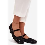 Boto Embellished Women's Ballerinas with Strap Black Olivisse | Shoptok.si
