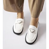 Gemre White moccasins adorned with zirconia Marsilius Cene