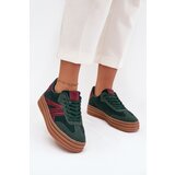 Boto Velvet Women's Sneakers on Platform Green Skye | shoptok.hr
