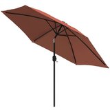  Vrtni suncobran s LED svjetlima i šipkom 300 cm terakota | shoptok.hr
