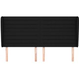  Uzglavlje s ušima crno 203x23x118/128 cm od tkanine | shoptok.hr