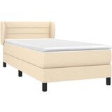  Krevet s oprugama i madracem krem 90 x 190 cm od tkanine | shoptok.hr