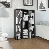 Furnova Paravan/knjižna omara črna 100x24x140 cm iverna plošča, (21929692) | Shoptok.si