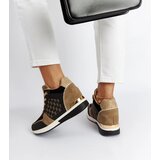 Gemre Black wedge sneakers Chestnut | shoptok.hr