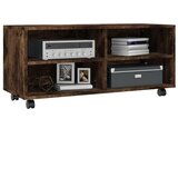 TV ormarić s kotačićima boja hrasta 90 x 35 x 35 cm drveni | shoptok.hr