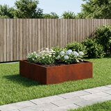  Vrtna saksija Rđa 80 x 80 x 30 cm Otporni čelik | shoptok.hr