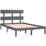  Posteljni okvir siv iz trdnega lesa 200x200 cm, (20643207) | Shoptok.si