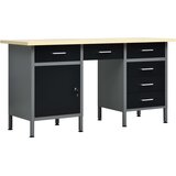  Radni stol crni 160 x 60 x 85 cm čelični | shoptok.hr