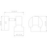 Globo 57917-1G - zidno spot svetlo mason 1xGU10/25W/230V crno/zlatno | Eponuda.com