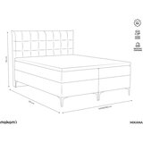 Makamii Svijetlo plavi boxspring krevet s prostorom za odlaganje 160x200 cm Mikana – | shoptok.hr