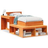  Posteljni okvir brez vzmetnice voščeno rjav 75x190 cm borovina | Shoptok.si