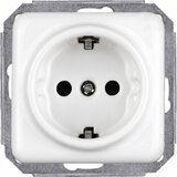  Elhard - Dvostruka keramička retro utičnica za kućnu upotrebu sa okvirom SCHUKO 230V bela | Eponuda.com