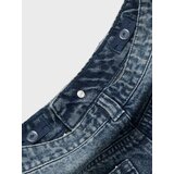 Sinsay Wide leg traperice s ispranim efektom i ukrasnim kamenčićima | shoptok.hr