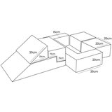 MeowBaby Igralište od tirkizne kordurojske pjene 100x35x40 cm Montessori - | shoptok.hr
