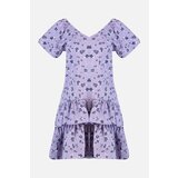 Trendyol Lilac Petite Ruffle Dress Cene