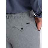 Ombre Men's chino pants with elastic waistband - gray | Shoptok.si