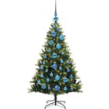 vidaXL Umjetna zložljiva božićna jelka 150 LED Zelena 120 cm PVC in PE | Shoptok.si