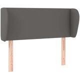 vidaXL uzglavlje s ušima sivi 93x23x78/88 cm od umjetne kože | shoptok.hr