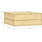  Vrtna počivalna garnitura 3-delna iz impregnirane borovine, (20680943) | Shoptok.si