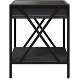  Noćni ormarić s beskonačnim LED svjetlima crni 40x40x49 cm | shoptok.hr