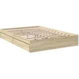  Okvir za krevet s ladicama boja hrasta 160x200 cm drveni Smeđa 160 x 200 cm | shoptok.hr