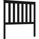  Uzglavlje za krevet crno 96 x 6 x 101 cm od masivne borovine | Eponuda.com