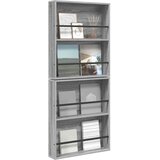  Polica za časopise s policom 2 pcs Siva Sonoma 60 x 12 x 70 cm | Eponuda.com