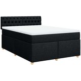 vidaXL Box spring posteljni z vzmetnico črn 140x190 cm blago | Shoptok.si