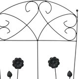  Vrtna Ograda 3 pcs Crna 110,5 x 42,5 cm Čelik | shoptok.hr