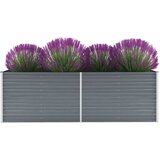vidaXL Visoka greda iz pocinkanega jekla 240x80x77 cm sive barve Cene