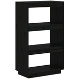 Maison Chic Knjižna omara - Knjižni regal črna 60x35x103 cm trdna borovina, (21723468) Cene
