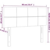  LED uzglavlje tamnozeleno 90x5x78/88 cm baršunasto | shoptok.hr