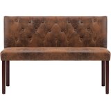  Klupa od umjetne brušene kože 120 cm smeđa | Eponuda.com