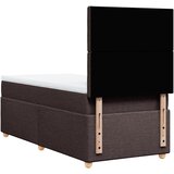  Krevet s oprugama i madracem tamnosmeđi 90 x 190 cm od tkanine | shoptok.hr