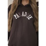 Kesi Cotton set with embroidered Paradise brown inscription | shoptok.hr