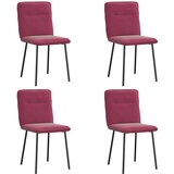  Jedilni stoli 4 kosi vinsko rdeč žamet, (21822565) | Shoptok.si