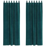  Zavjese za zamračivanje 2 kom. Tamnozelena 140 x 260 cm Baršun | shoptok.hr