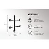 Vonhaus namizni nosilec za 4 monitorje do 32 3000113 | Shoptok.si