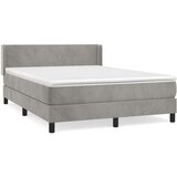  Box spring postelja z vzmetnico svetlo siva 140x200 cm žamet, (20846734) | Shoptok.si