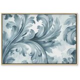  Slika - Stone Baroque Ornaments in Light Shades of Gray-Blue 120x80 U prirodnom drvenom okviru | shoptok.hr