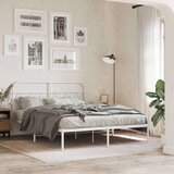 vidaXL Kovinsko vzglavje belo 137 cm | Shoptok.si