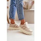 Boto Warm Women's Platform Sneakers with Fur Beige Daivlene | Shoptok.si