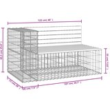 Vrtna klupa s gabionskim dizajnom 122x71x65,5 cm drvo duglazije | shoptok.hr