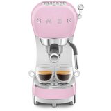 Smeg ECF02PKEU Aparat za espresso u za retro stilu 50-ih, Cadillac Pink, rucka filter. | shoptok.hr