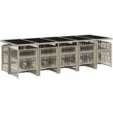  11-dijelni vrtni blagovaonski set s jastucima svijetlosivi | Eponuda.com