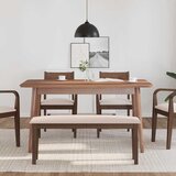  Klupa 110 cm smeđa guma od punog drveta | shoptok.hr