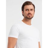 Ombre BASIC men's cotton shirt set with round neckline - gray-green/white/beige | Eponuda.ba